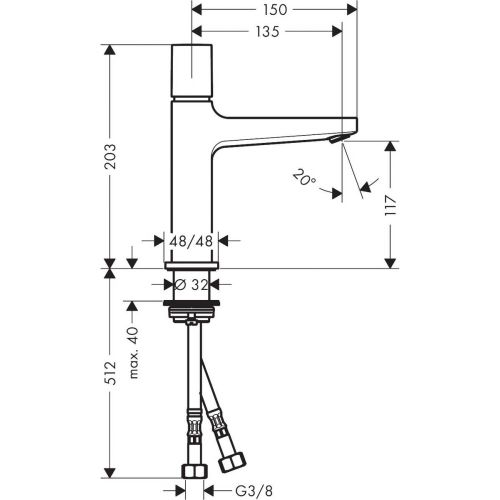 Hansgrohe Metropol rakovina uchun kran 32571000, фото № 4