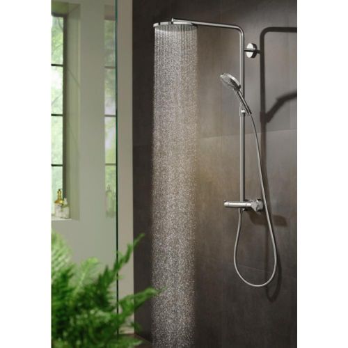 Душевая система hansgrohe Raindance Select S Showerpipe 240 1jet PowderRain с термостатом 27633000, фото № 4