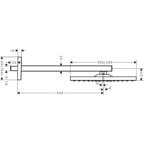 Hansgrohe Raindance E 300 1jetli ushlagichli dush 26238700, купить недорого