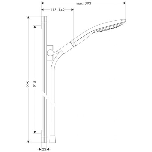 Душевой набор hansgrohe Raindance Select S 150/Raindance Unica S 26626000, купить недорого