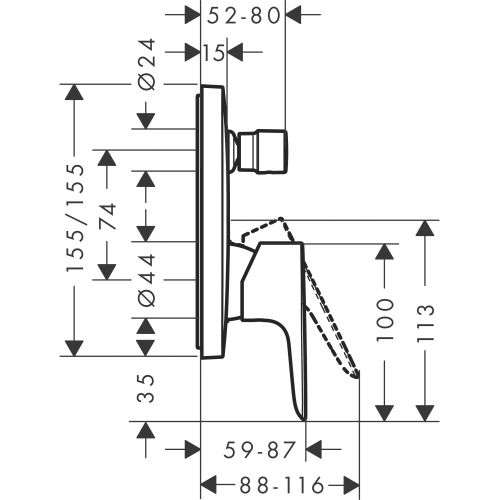 Rakovina krani hansgrohe Talis E СМ 71745670, купить недорого