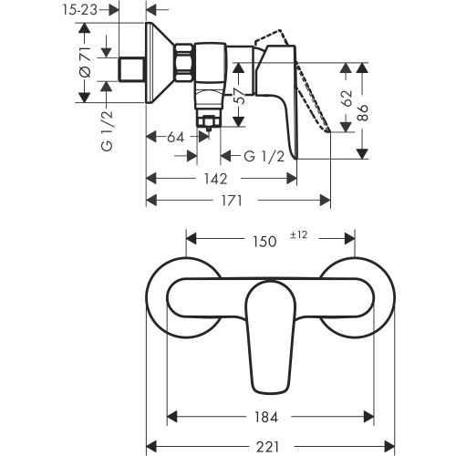 Dush krani hansgrohe Talis E ВМ 71760700, купить недорого