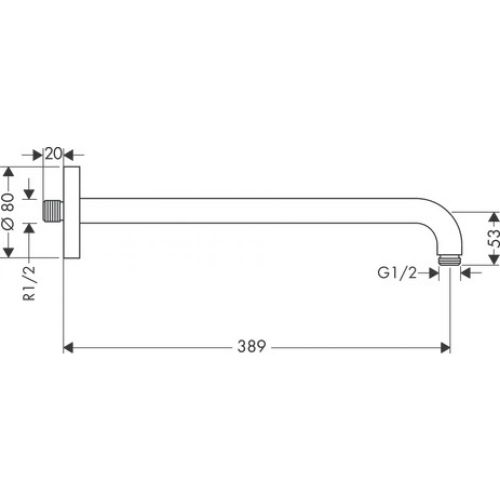 Ustki dush ushlagichi Hansgrohe 38,9 sm. 27413140, купить недорого