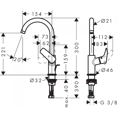 hansgrohe Logis aylanadigan nayli chiqindi to'plamli rakovina uchun kran 71133000Hansgrohe rakovina uchun kran korroziyaga va mexanik shikastlanishga chidamli yuqori sifatli xrom qoplangan latundan tayyorlangan., в Узбекистане