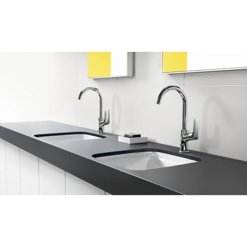 Смеситель hansgrohe Logis для раковины с поворотным изливом и сливным гарнитуром 71130000, купить недорого