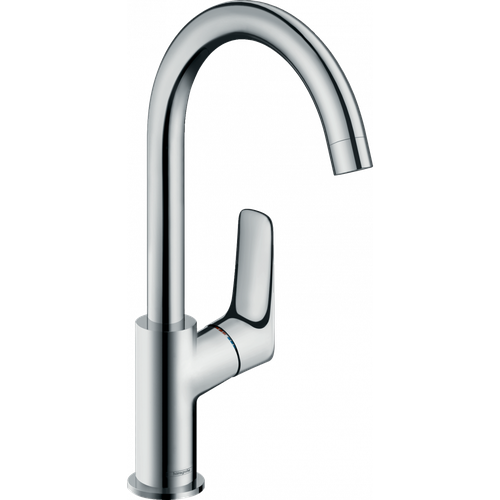 Смеситель hansgrohe Logis для раковины с поворотным изливом и сливным гарнитуром 71130000