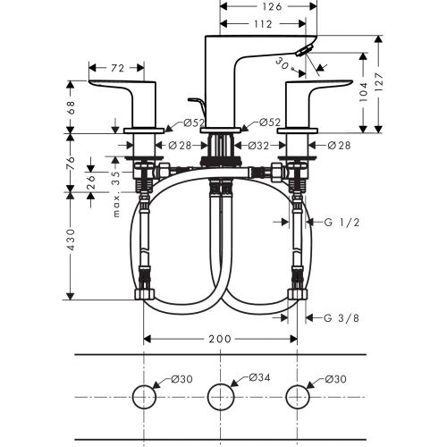 Rakovina krani hansgrohe Talis E 71733990, купить недорого