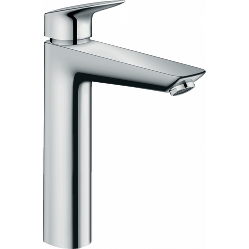 Смеситель hansgrohe Logis для раковины 71090000, с высоким изливом, со сливным гарнитуром