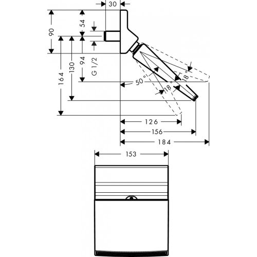 Ustki dush hansgrohe Raindance 150 1jet Rainfall 26442000, в Узбекистане