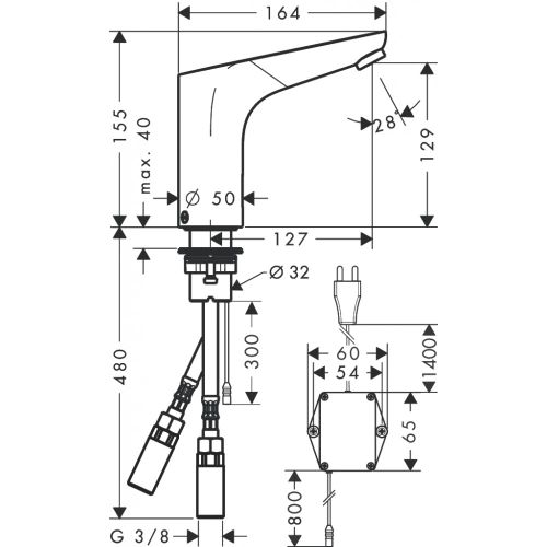 hansgrohe Focus elektron rakovina uchun krani haroratni nazorat qilmaydigan 31174000, в Узбекистане