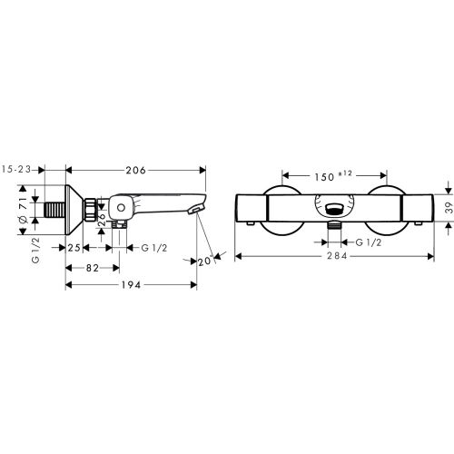 Hammom uchun termostat hansgrohe Ecostat universal 13123000, купить недорого