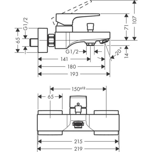 Hammom krani hansgrohe Metropol 32540140, купить недорого