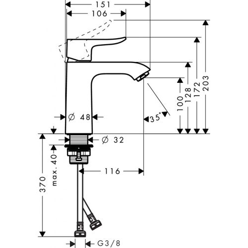 Rakovina uchun kran Hansgrohe Metris 31084000, купить недорого