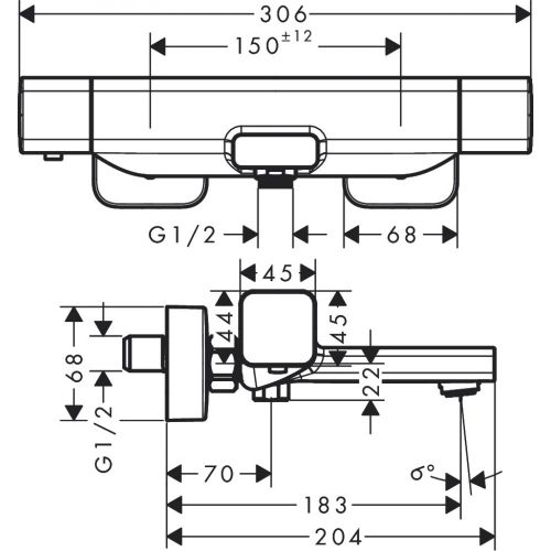 Hammom uchun termostat hansgrohe Ecostat E 15774000, в Узбекистане