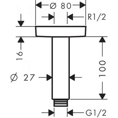 Shift ulagichi hansgrohe S, 100 мм. 27393000, купить недорого