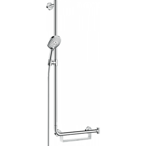 hansgrohe Raindance Select S 120 3jet dush to'plami 110 sm dush paneli, o'ng tomonda 26324000