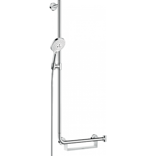 hansgrohe Raindance Select S 120 3jet dush to'plami 110 sm dush paneli, o'ng tomonda 26326000