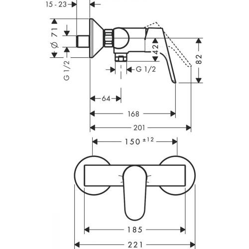 Dush uchun kran Hansgrohe Focus E2 31960000, купить недорого