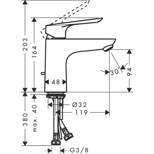 Смеситель для раковины Hansgrohe Logis E 100 71161000, фото