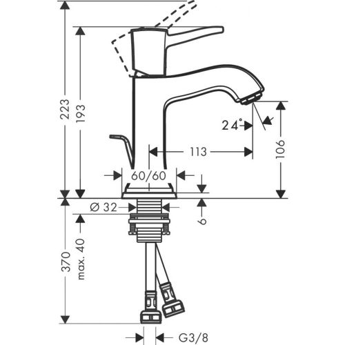 Смеситель hansgrohe Metropol Classic для раковины 31300090, купить недорого