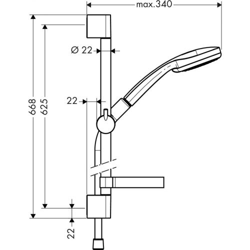 Душевой набор hansgrohe Croma 100 Vario/Unica C 27772000, купить недорого