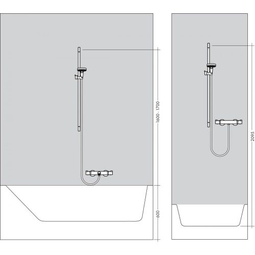 Душевой набор hansgrohe Crometta Vario и мыльницей Casetta 65 26553400, фото