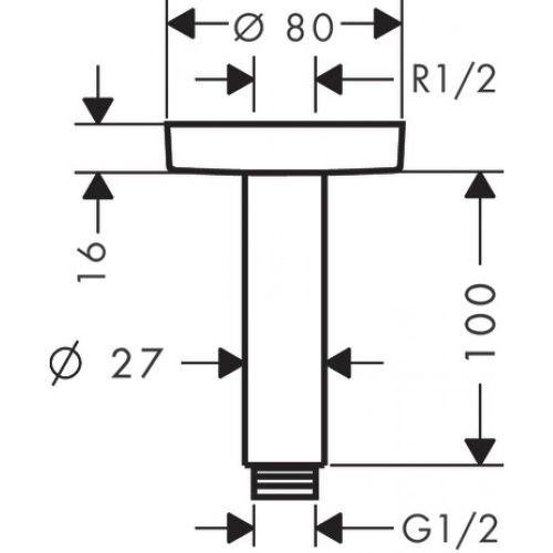 Shift ulagichi Hansgrohe S, 100 мм. 27393140, купить недорого