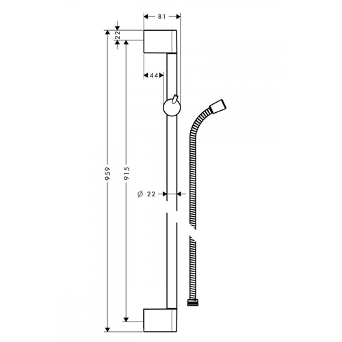 Душевая штанга hansgrohe Crometta 90 см со шлангом 27614000, купить недорого