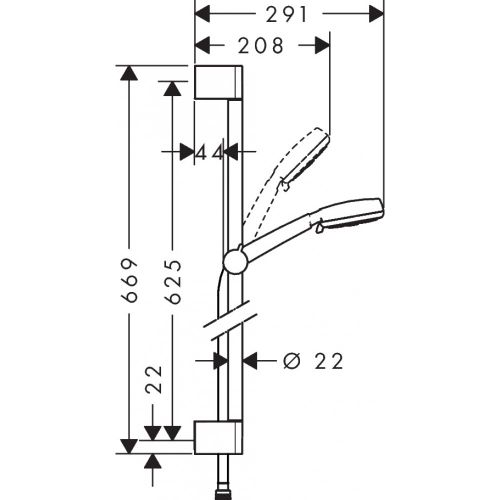 Dush to'plami hansgrohe Crometta 100 Multi 26650400, купить недорого