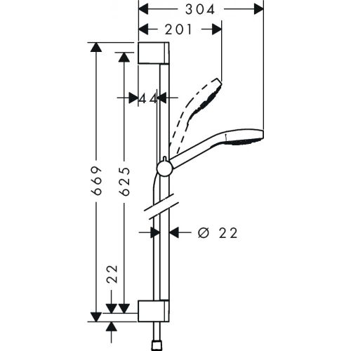 Душевой набор hansgrohe Croma Select S Multi 26560400, купить недорого