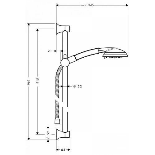 Dush to'plami hansgrohe Raindance Classic 100 AIR 3 jet Unica Classic 27841090, купить недорого