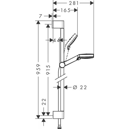 Dush to'plami hansgrohe Crometta Vario 90 26536400, купить недорого