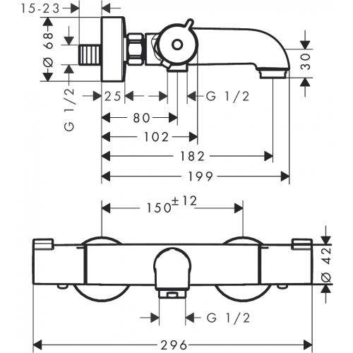 Hammom uchun termostat hansgrohe Ecostat 1001 CL ВМ 13201000, в Узбекистане