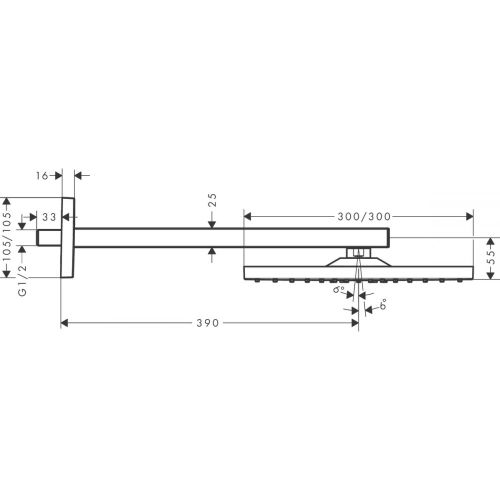 Hansgrohe Raindance E 300 1jetli ushlagichli dush 26238990, купить недорого