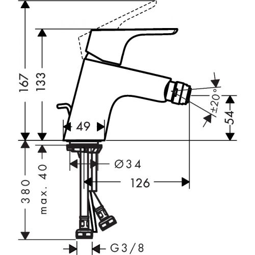 Bide uchun kran hansgrohe Focus E2 31920000, купить недорого