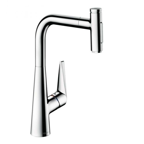 Кухонный смеситель однорычажный, 300, с вытяжным душем, 2jet, sBox Hansgrohe 73867000