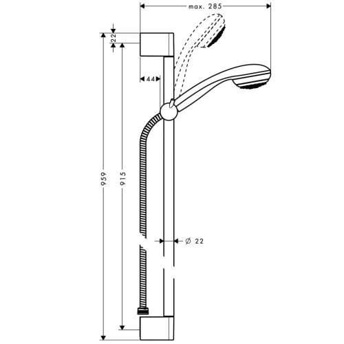 Душевой набор hansgrohe Crometta Mono/Unica Crometta 27729000, купить недорого