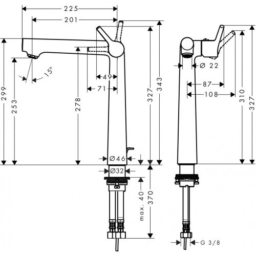 Смеситель hansgrohe Talis S для раковины 72115000, купить недорого