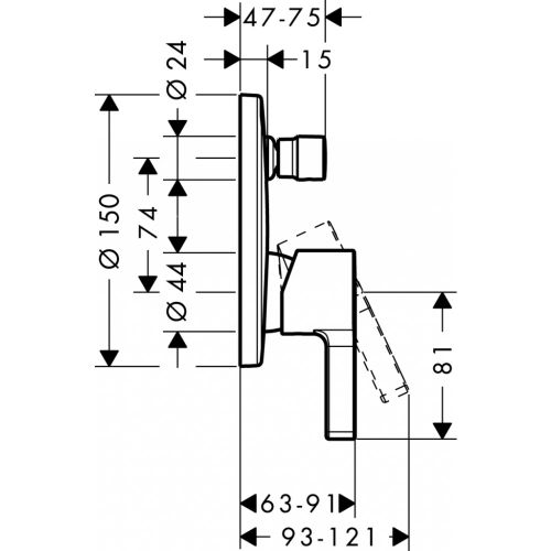 Hammom uchun kran hansgrohe Metris S 31465000, купить недорого