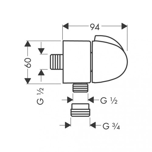 Shlang ulagichi hansgrohe Fixfit Stop 27452000, купить недорого