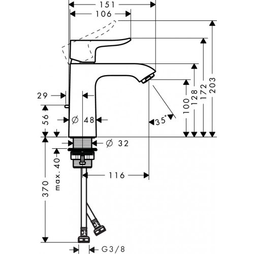 Rakovina krani hansgrohe Metris 31080000, в Узбекистане