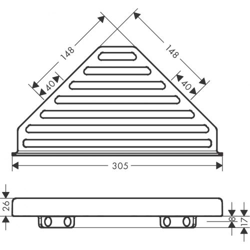 Burchak savati AddStoris Hansgrohe 41741700, купить недорого