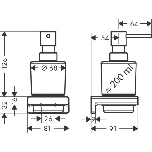 Suyuq sovunli dispenser AddStoris Hansgrohe 41745340, купить недорого