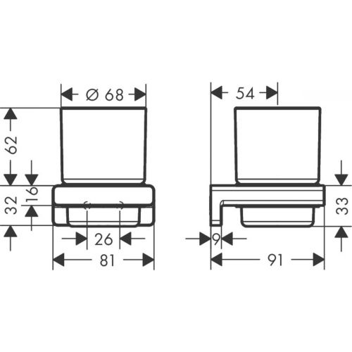 Tish cho'tkalari idishi AddStoris Hansgrohe 41749990, купить недорого