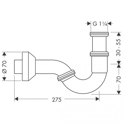 hansgrohe quvurli bide sifoni 55237000, купить недорого