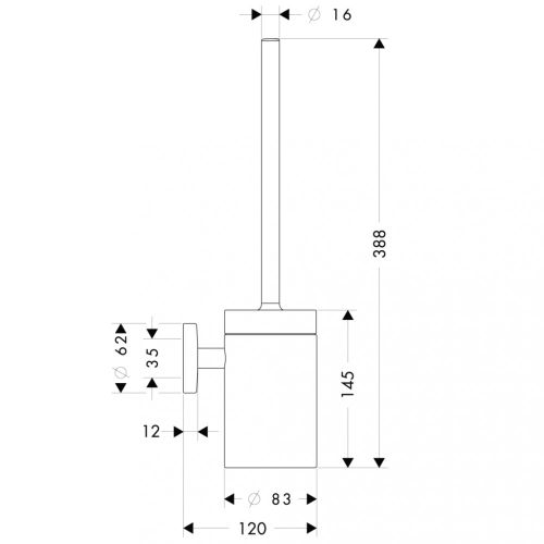 Hansgrohe Logis WC to'plami ushlagich bilan 40522000, купить недорого