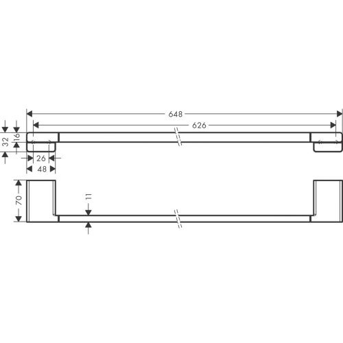 Держатель банных полотенец Hansgrohe AddStoris 41747990, купить недорого