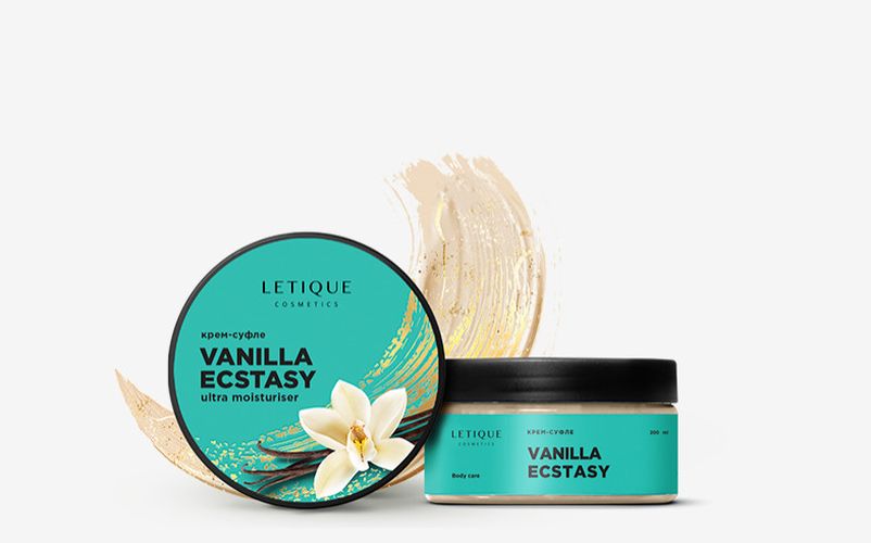 Крем-суфле для тела Letique Cosmetics Vanilla Ecstasy + Гель для душа Letique Cosmetics Black Currant 100мл. в подарок