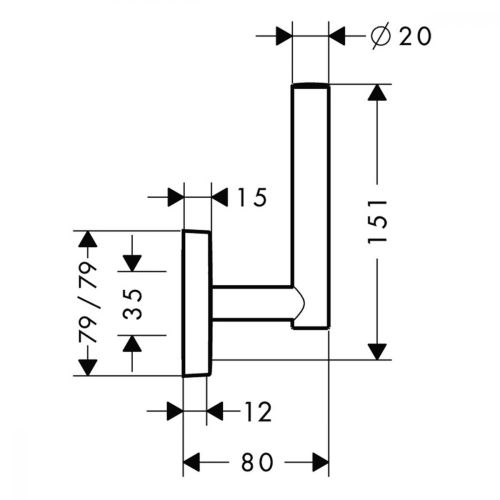 Zaxira rulonlar ushlagichi hansgrohe PuraVida  41518000, купить недорого