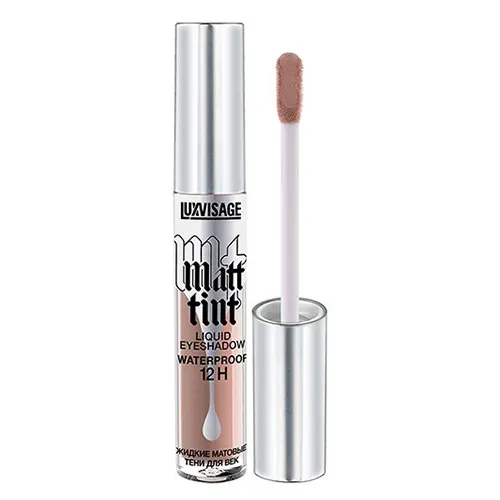 Mat suyuq ko'z soyasi Luxvisage Matt tint waterproof 12H, 104 Cool Taupe